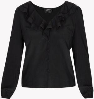 usha BLACK LABEL Blúzka 'Fashion Look'  čierna