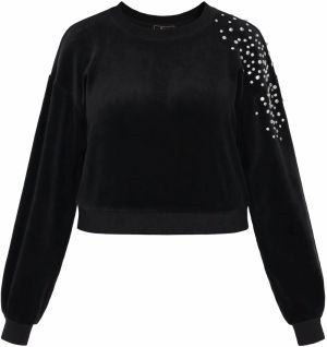 faina Mikina 'Fashion Look'  čierna / priehľadná