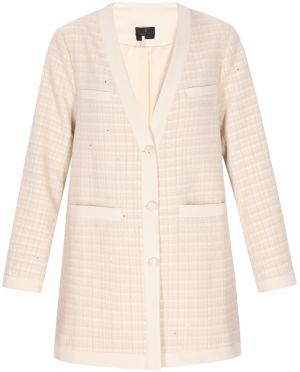 DreiMaster Klassik Prechodný kabát 'Classic Look'  béžová / biela