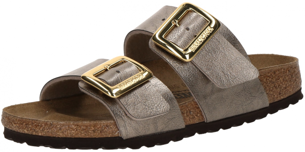 BIRKENSTOCK Šľapky 'Sydney Cushion Buckle'  tmavošedá