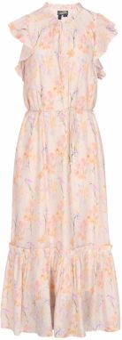 DreiMaster Vintage Šaty  olivová / fialová / oranžová / marhuľová