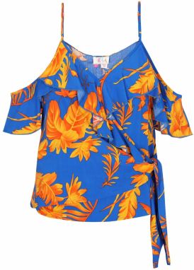 IZIA Top 'Fashion Look'  kráľovská modrá / oranžová / mandarínková