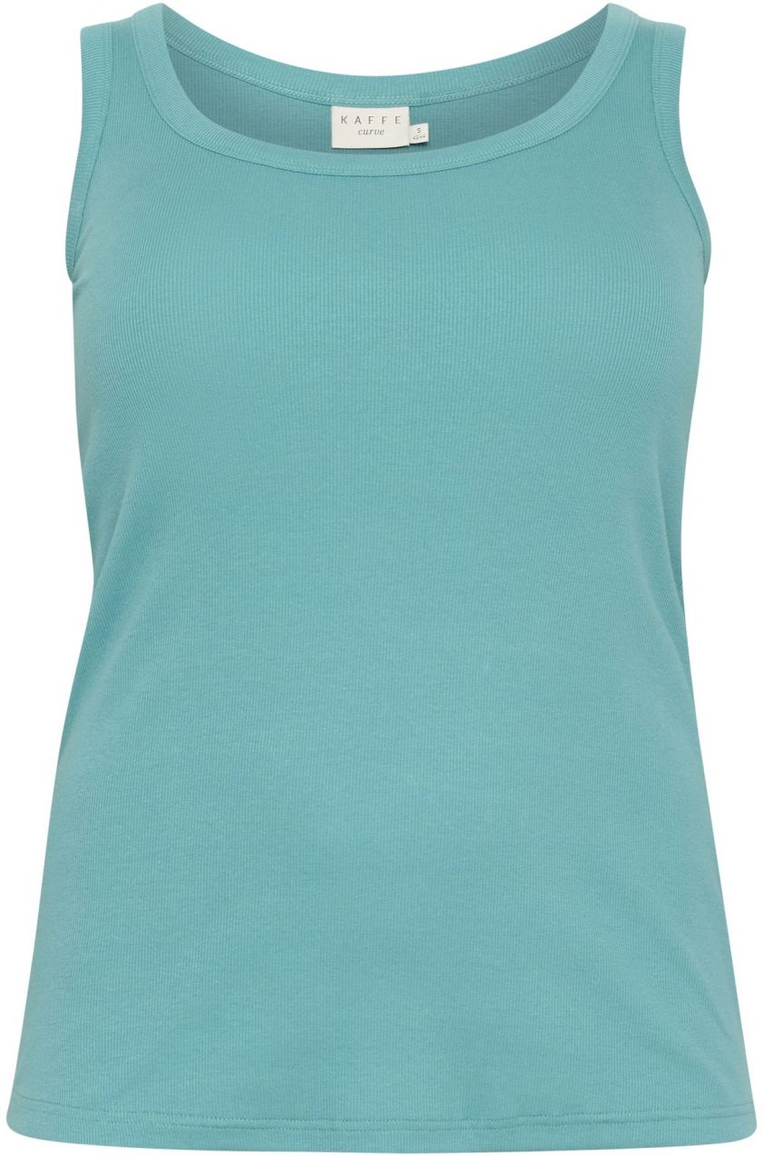 KAFFE CURVE Top 'KCCarina'  tyrkysová