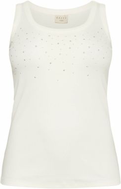 KAFFE CURVE Top 'KCcarina'  biela / prírodná biela