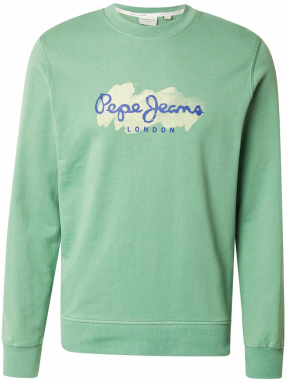 Pepe Jeans Mikina 'Milton'  tmavomodrá / jedľová / biela ako vlna