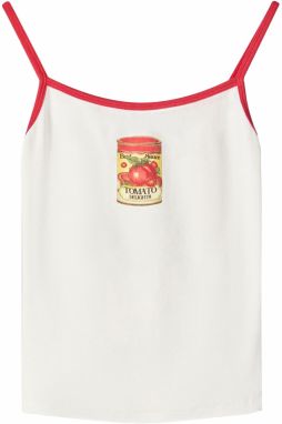 Bershka Top  žltá / červená / biela