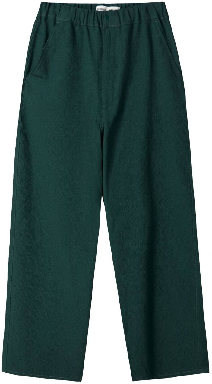 Bershka Nohavice  tmavozelená