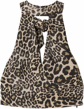 Bershka Top  béžová / brokátová / čierna