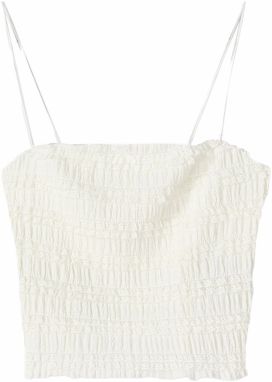 Bershka Top  šedobiela