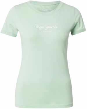 Pepe Jeans Tričko 'New Virginia'  mätová / biela