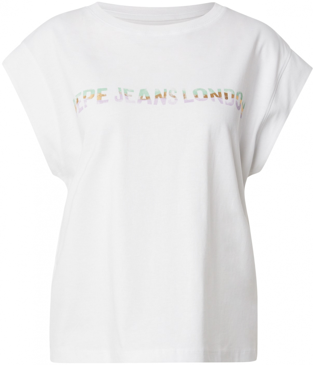 Pepe Jeans Tričko 'Aurore'  svetlozelená / fialová / biela