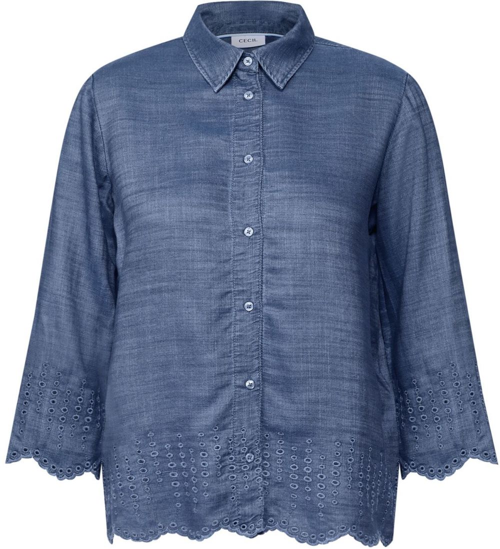 CECIL Blúzka  modrá denim