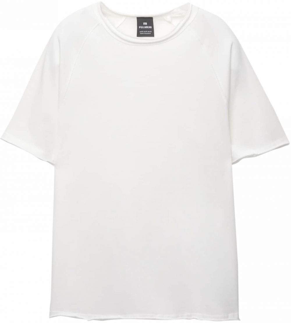 Pull&Bear Tričko  šedobiela