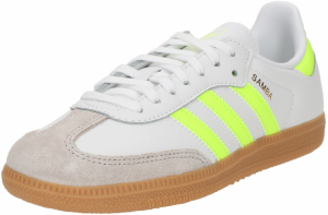 ADIDAS ORIGINALS Tenisky 'SAMBA'  sivá / neónovo zelená / šedobiela
