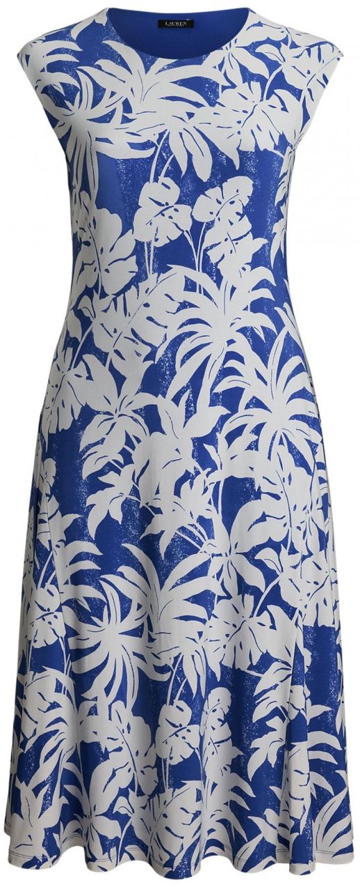 Lauren Ralph Lauren Plus Šaty 'HANKA'  modrá / biela