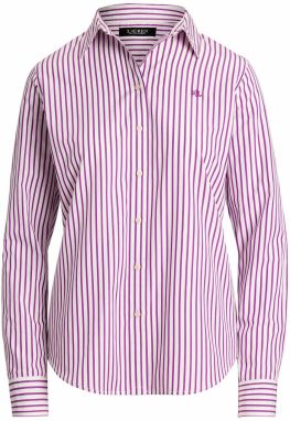 Lauren Ralph Lauren Blúzka  tmavofialová / biela