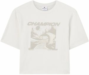 Champion Authentic Athletic Apparel Tričko  sivobéžová / biela