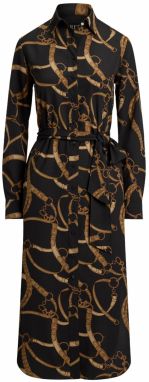 Lauren Ralph Lauren Košeľové šaty  kapučíno / čierna