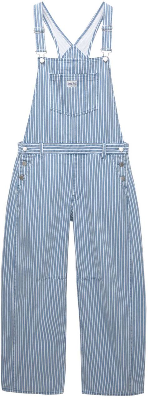 Pull&Bear Rifle na traky  modrá denim / biela