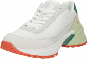 Calvin Klein Jeans Nízke tenisky 'HIKE RUNNER'  svetlosivá / zelená / kiwi / biela