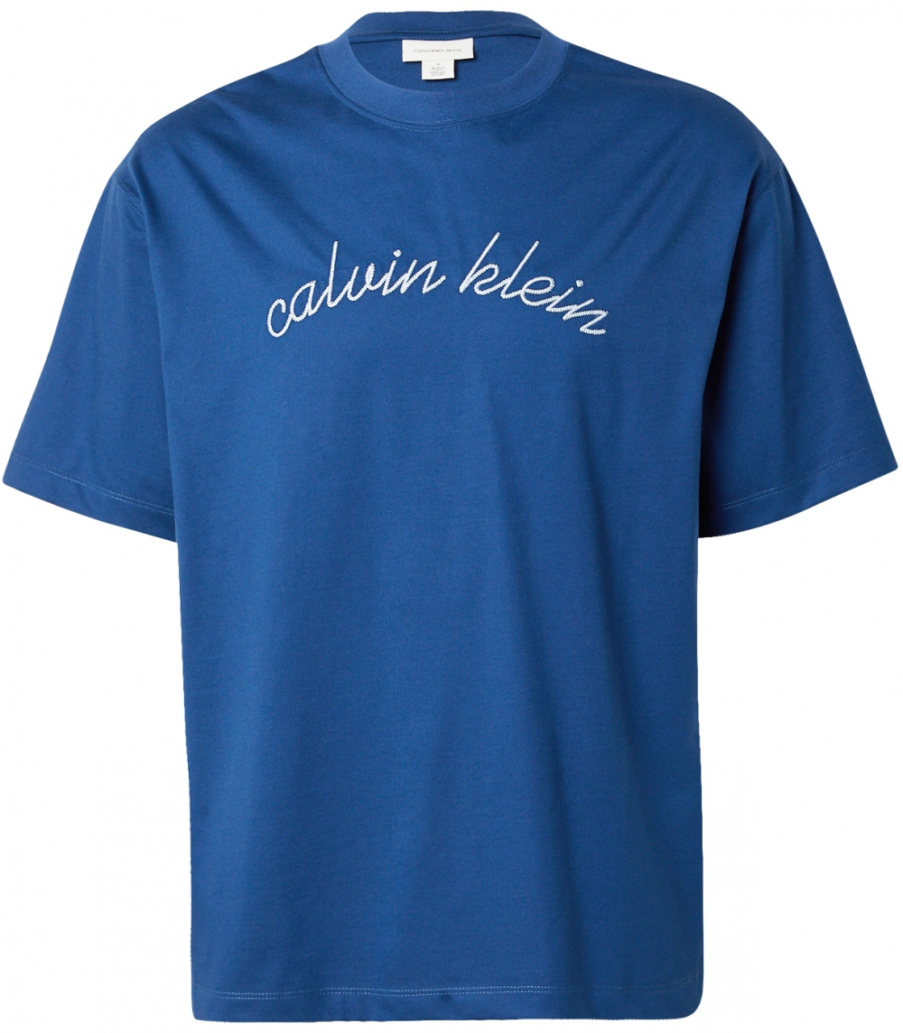Calvin Klein Jeans Tričko  enciánová / biela