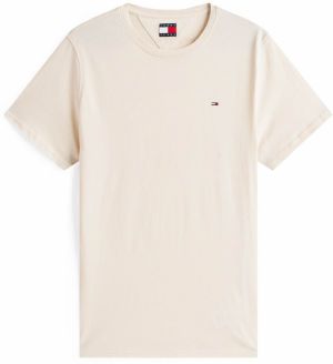 Tommy Jeans Tričko  béžová / námornícka modrá / červená