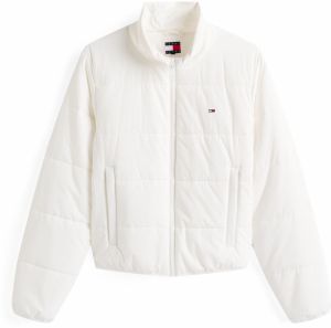 Tommy Jeans Prechodná bunda  námornícka modrá / červená / biela