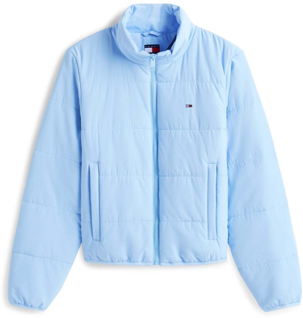 Tommy Jeans Prechodná bunda  svetlomodrá