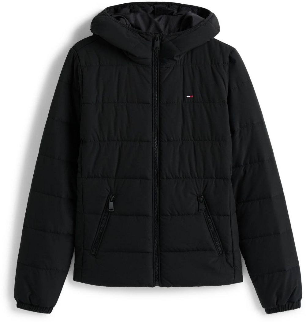 Tommy Jeans Prechodná bunda  čierna