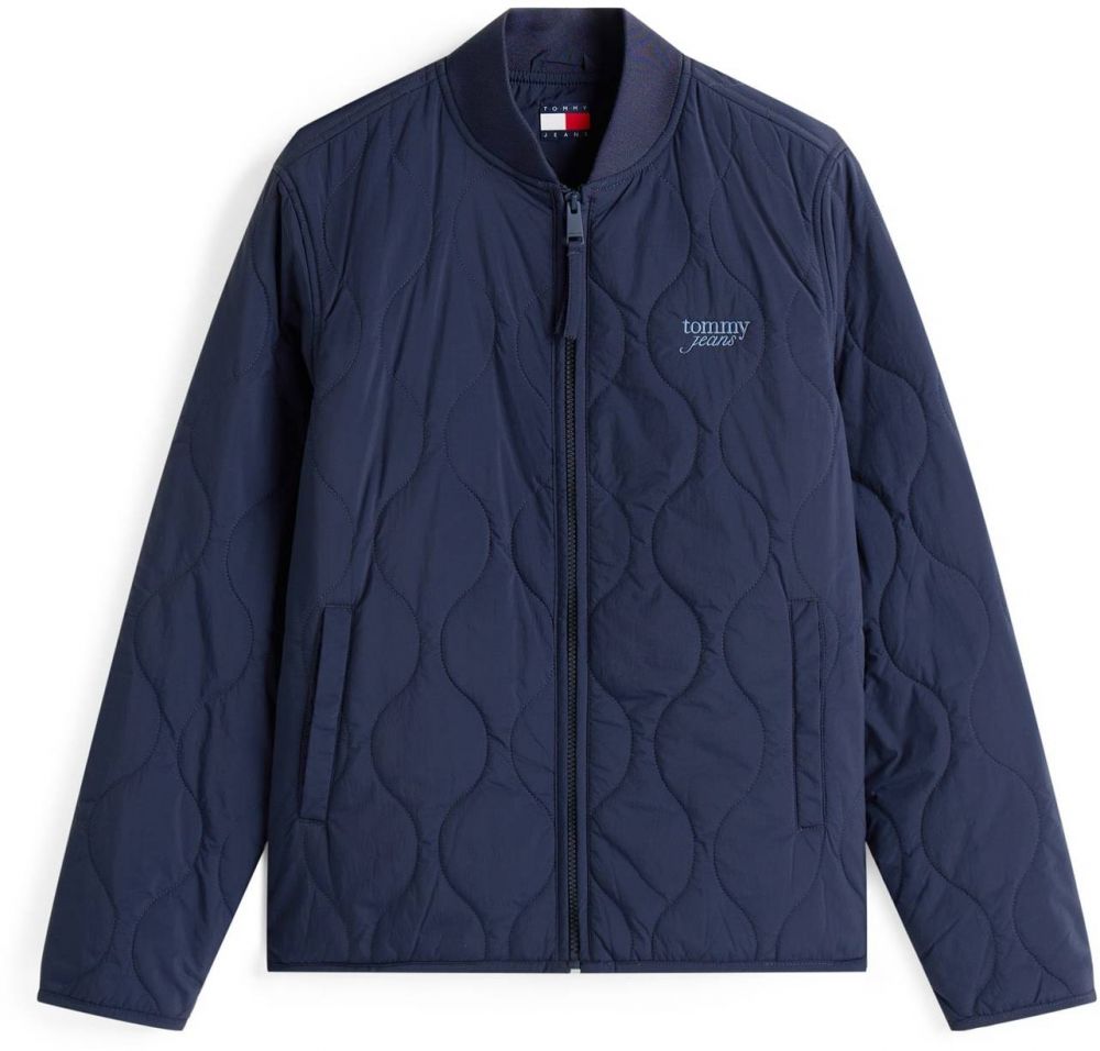 Tommy Jeans Prechodná bunda  modrá