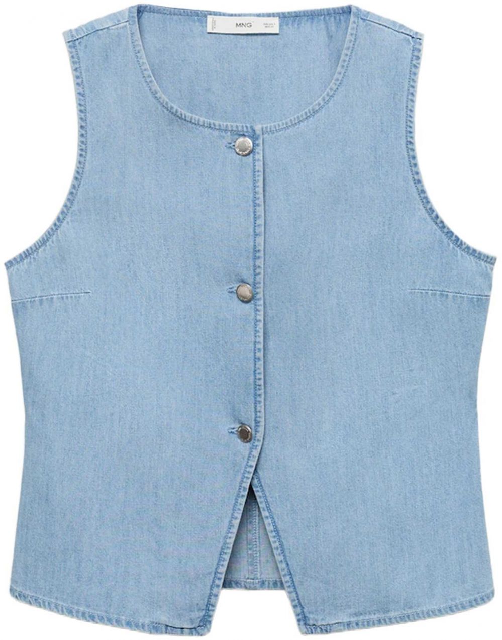 MANGO Blúzka 'VIONET'  modrá denim