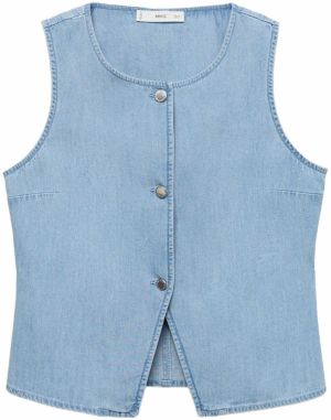MANGO Blúzka 'VIONET'  modrá denim