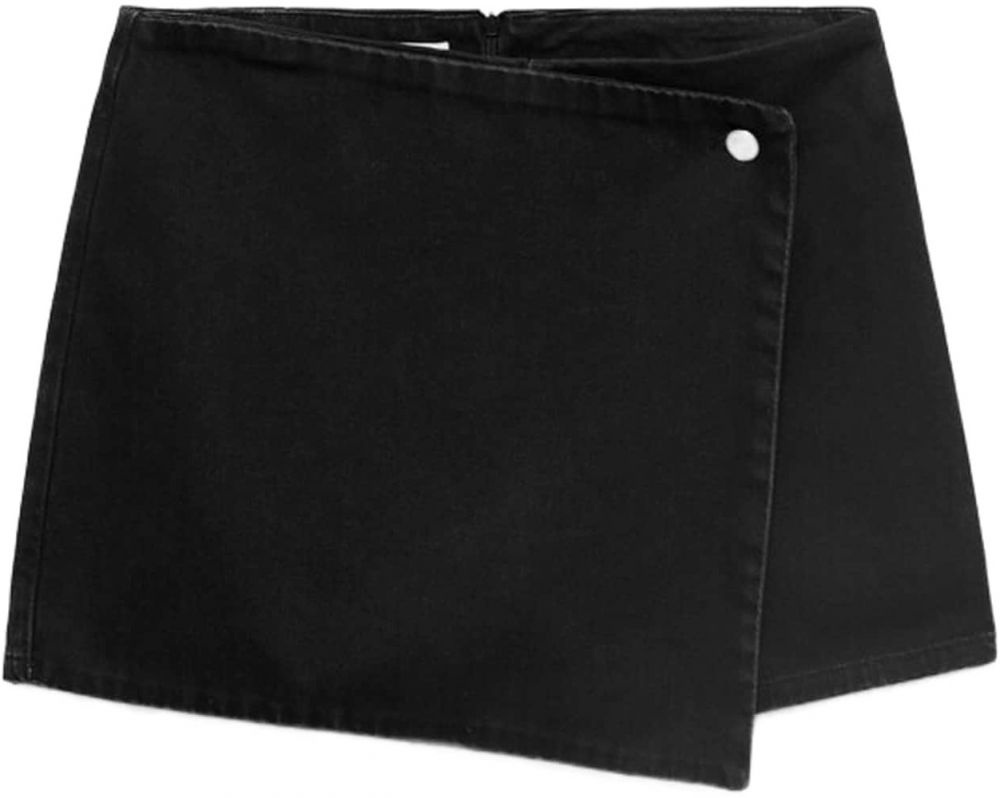 MANGO Sukňa  čierny denim
