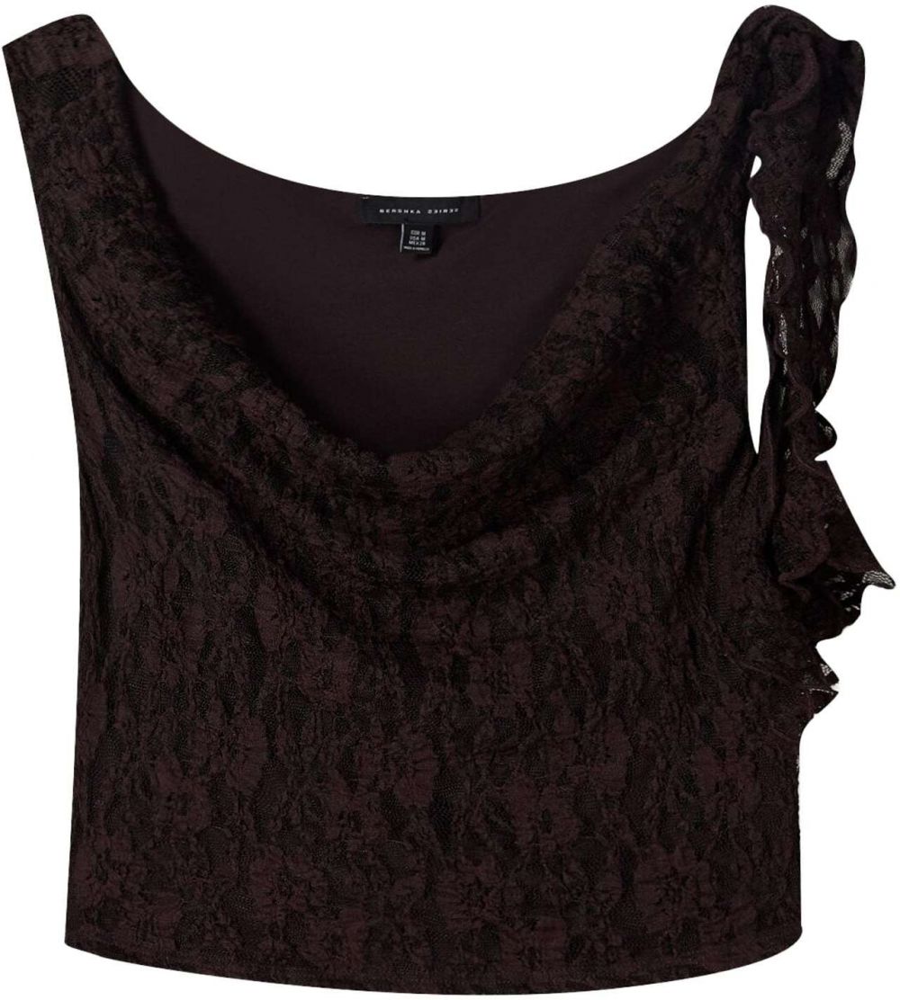 Bershka Top  hnedá