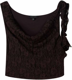 Bershka Top  hnedá