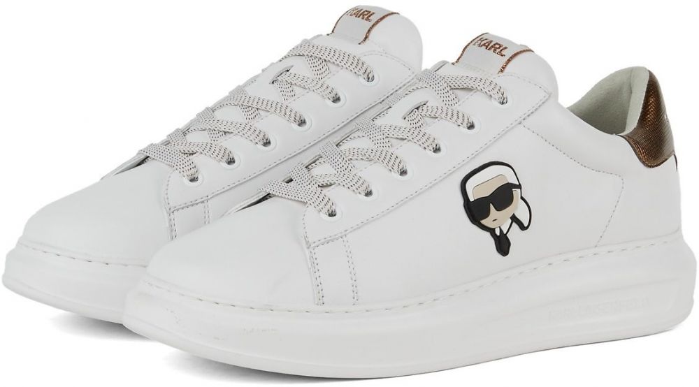 Karl Lagerfeld Nízke tenisky  čierna / biela