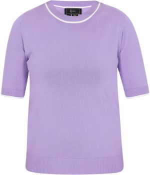 faina Sveter  levanduľová / biela