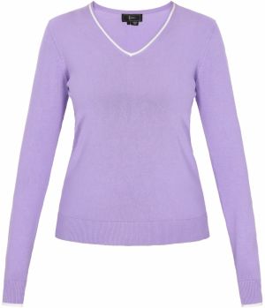 faina Sveter  levanduľová / biela