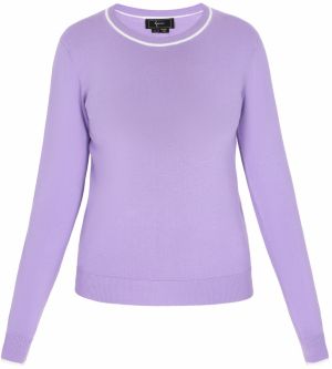 faina Sveter  levanduľová / biela