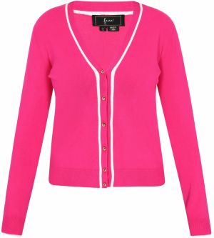 faina Kardigán  fuksia / biela
