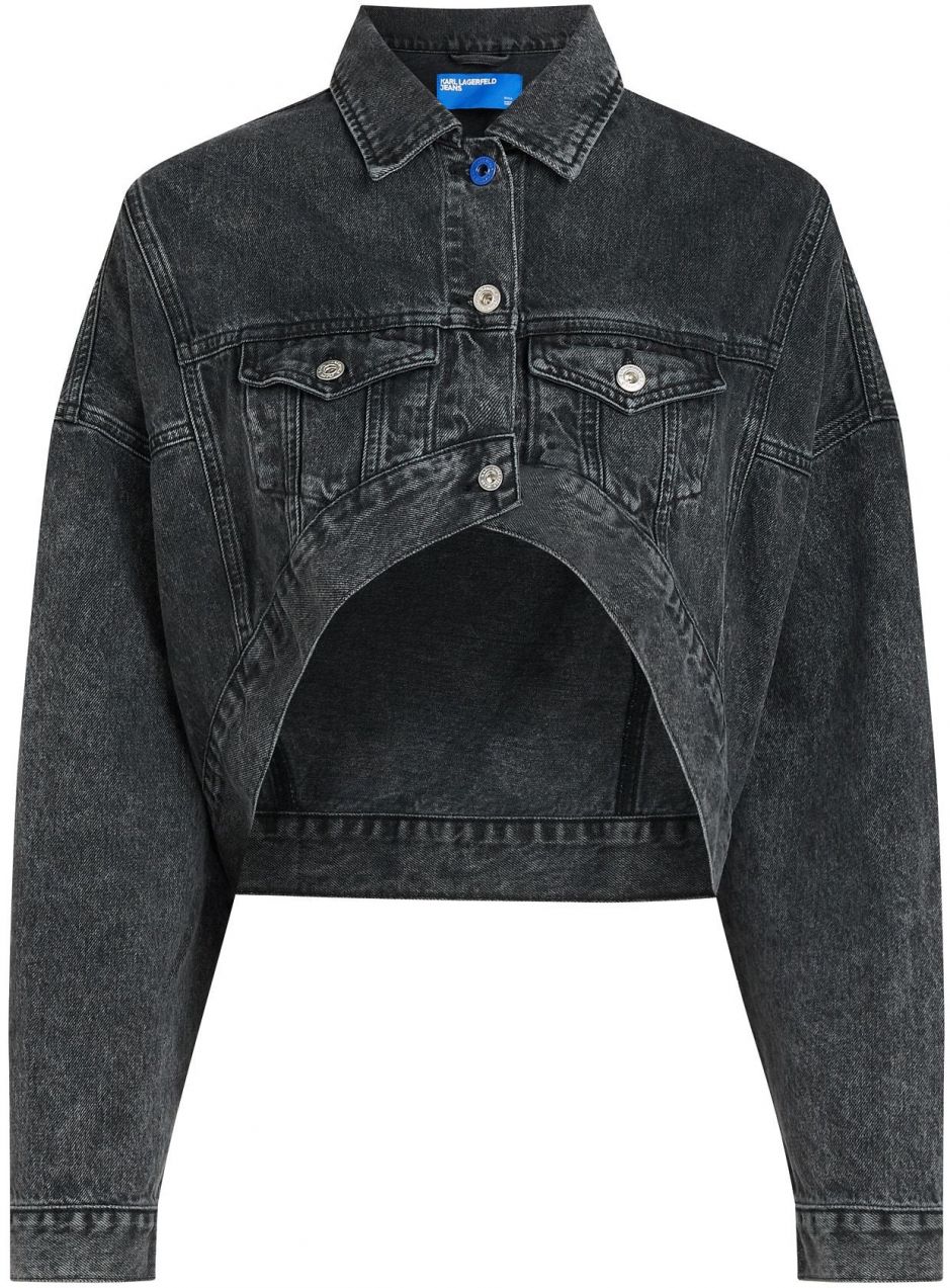 KARL LAGERFELD JEANS Prechodná bunda  čierny denim