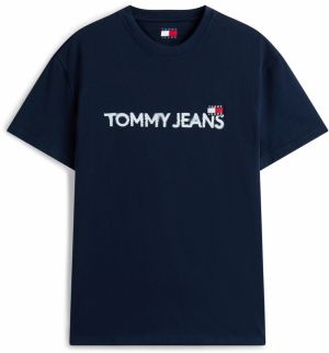 Tommy Jeans Tričko  námornícka modrá / biela