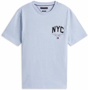 TOMMY HILFIGER Tričko  námornícka modrá / svetlomodrá / červená / biela