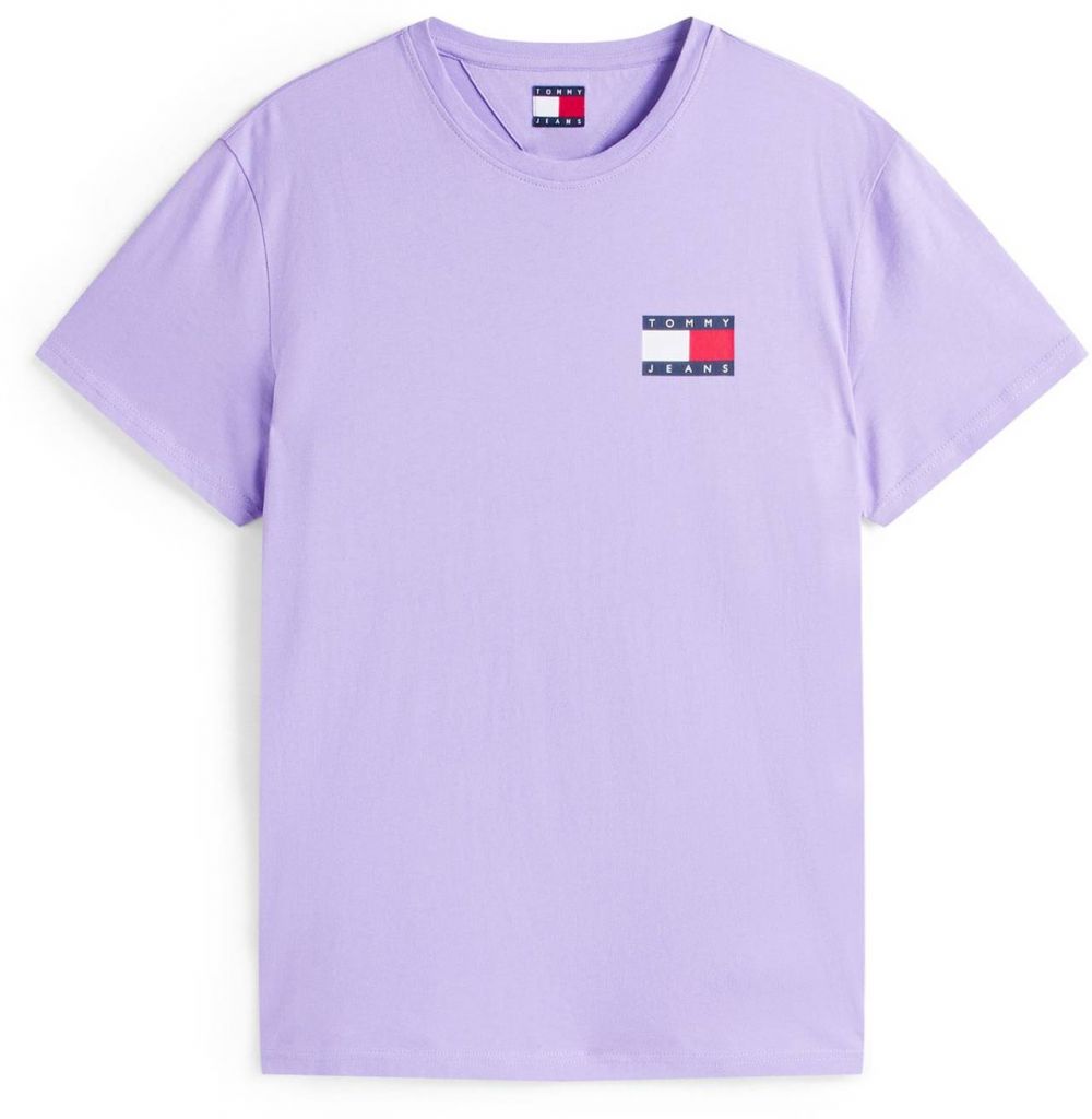 Tommy Jeans Tričko 'ESSENTIAL'  námornícka modrá / levanduľová / červená / biela