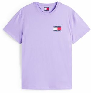 Tommy Jeans Tričko 'ESSENTIAL'  námornícka modrá / levanduľová / červená / biela