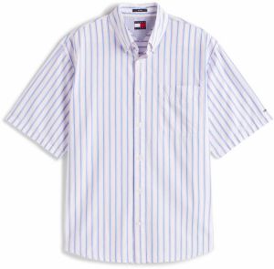 Tommy Jeans Košeľa  modrá / biela