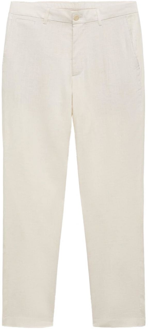 MANGO MAN Chino nohavice 'OYSTER'  šedobiela