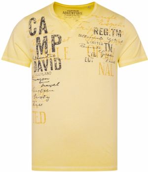 CAMP DAVID Tričko  žltá / svetložltá / čierna