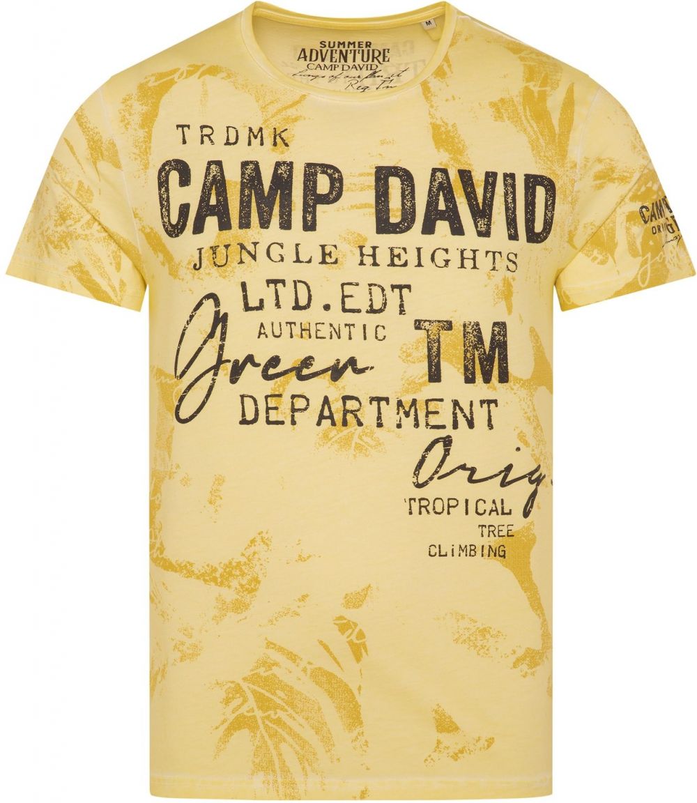 CAMP DAVID Tričko  žltá / svetložltá / čierna