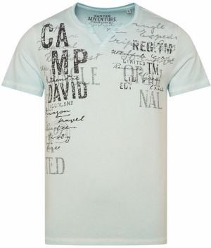 CAMP DAVID Tričko  svetlomodrá / čierna